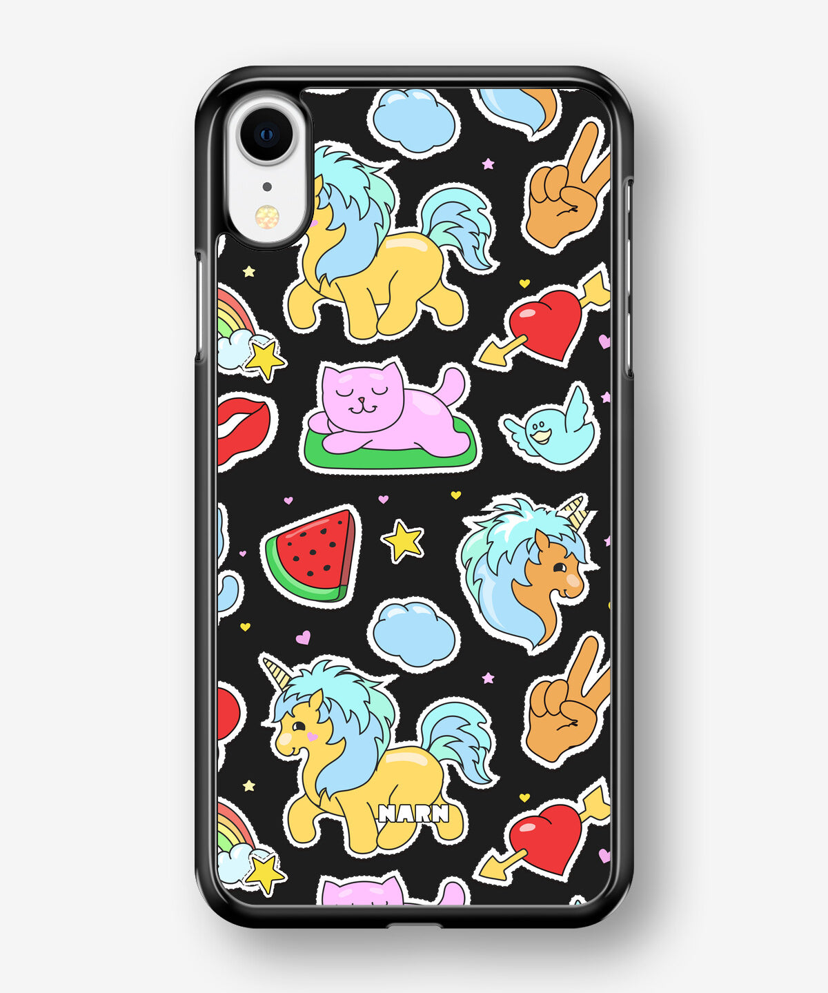 iPhone XR Hard Case – Cute Stickers - View 1