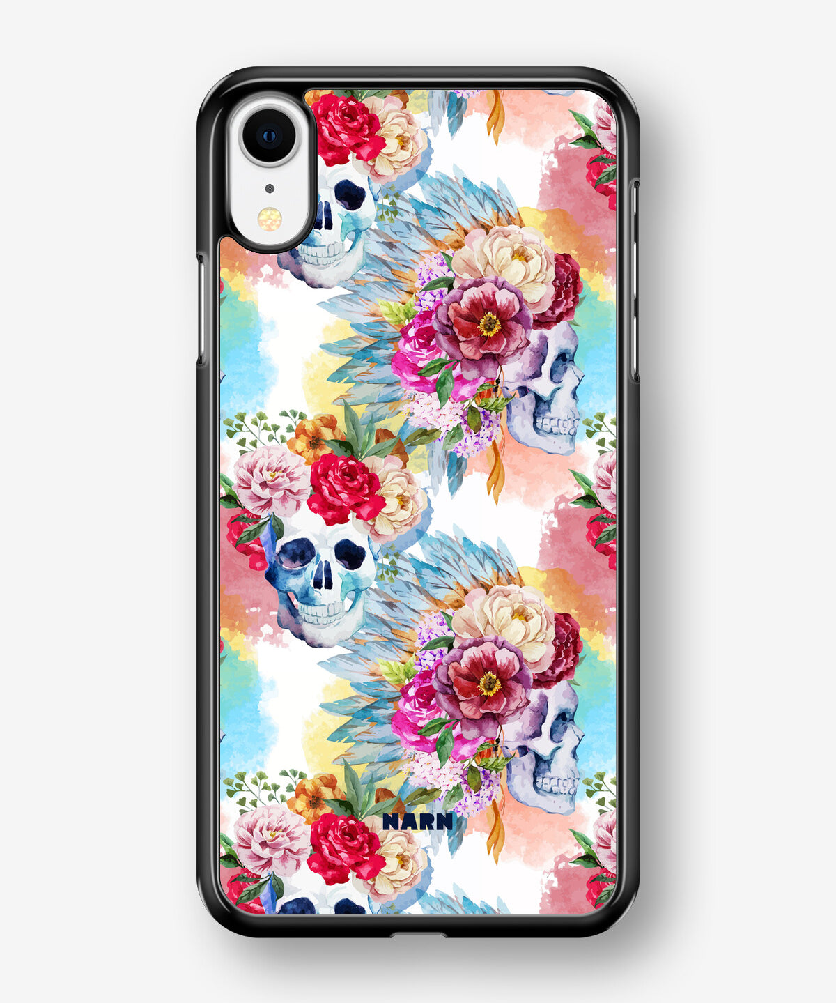 iPhone XR Hard Case – Flowered Skulls - View 1