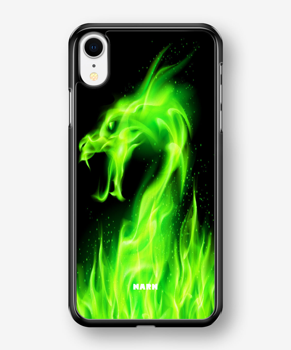 iPhone XR Hard Case – Green Flames Dragon - View 1