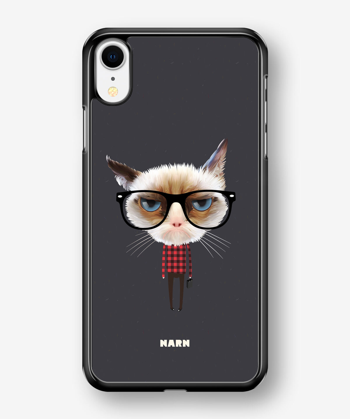 iPhone XR Hard Case – Hipster Cat - View 1