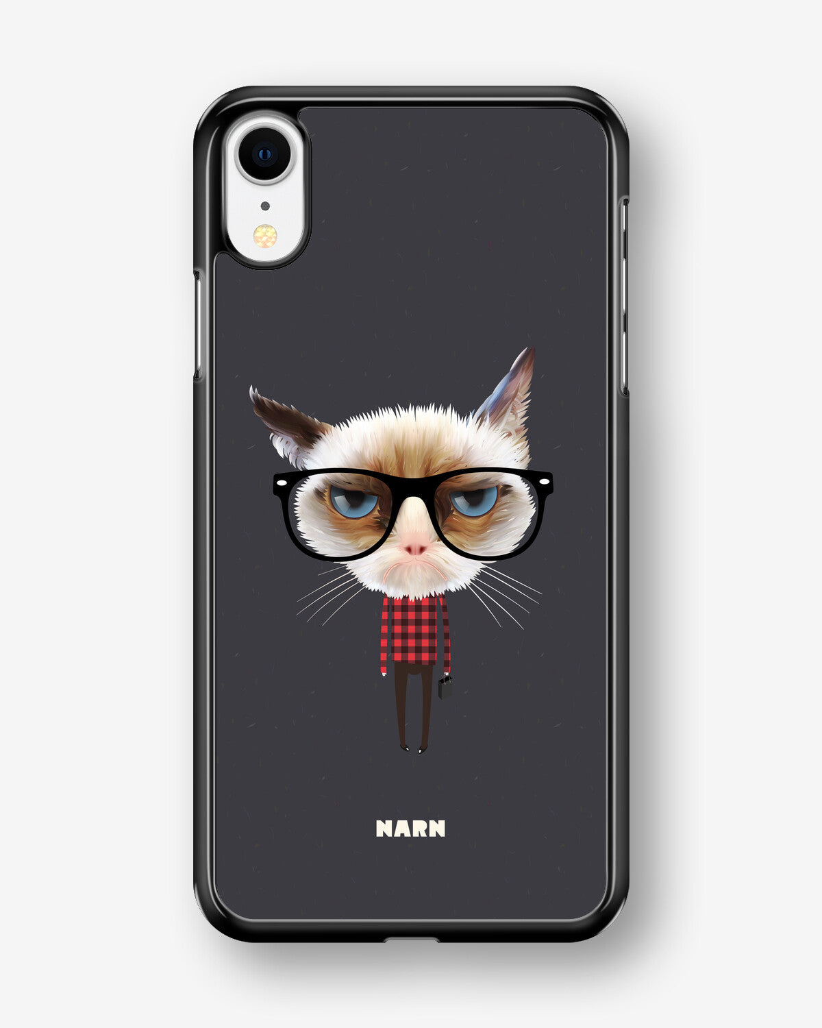 iPhone XR Hard Case – Hipster Cat - View 1