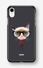 iPhone XR Hard Case – Hipster Cat - View 1