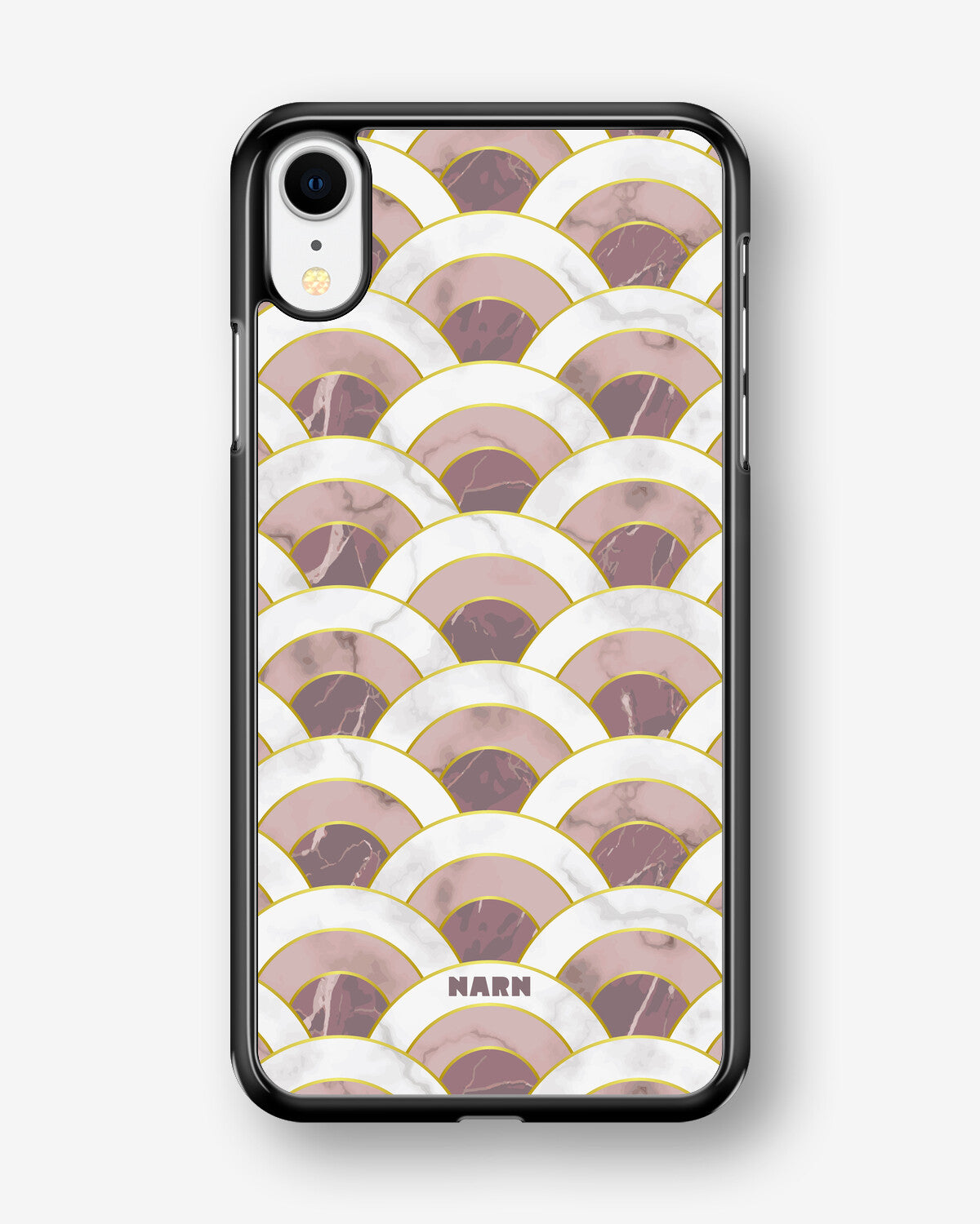 iPhone XR Hard Case – Pink Marble Waves - View 1