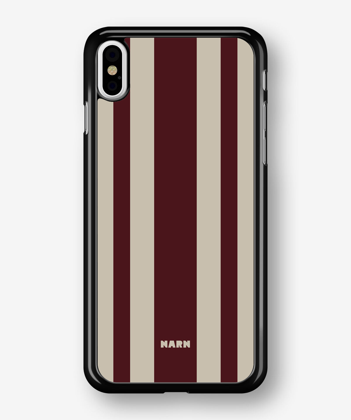 iPhone Xs Max Hard Case – Bordeaux Stripe - View 1