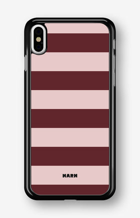 iPhone Xs Max Hard Case – Cranberry Stripe - View 1