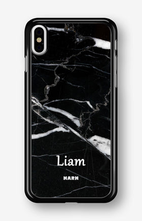 iPhone Xs Max Hard Case – Custom - Black Marble - View 1