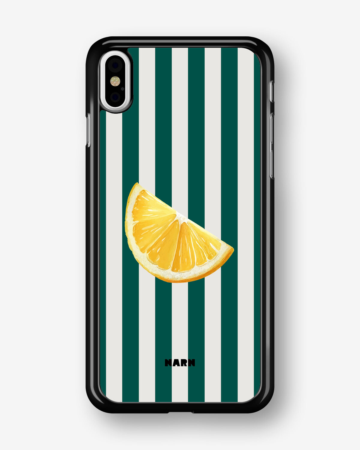 iPhone Xs Max Hard Case – Lemon Stripes - View 1