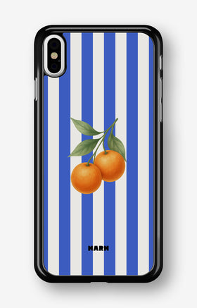 iPhone Xs Max Hard Case – Orange Stripes - View 1