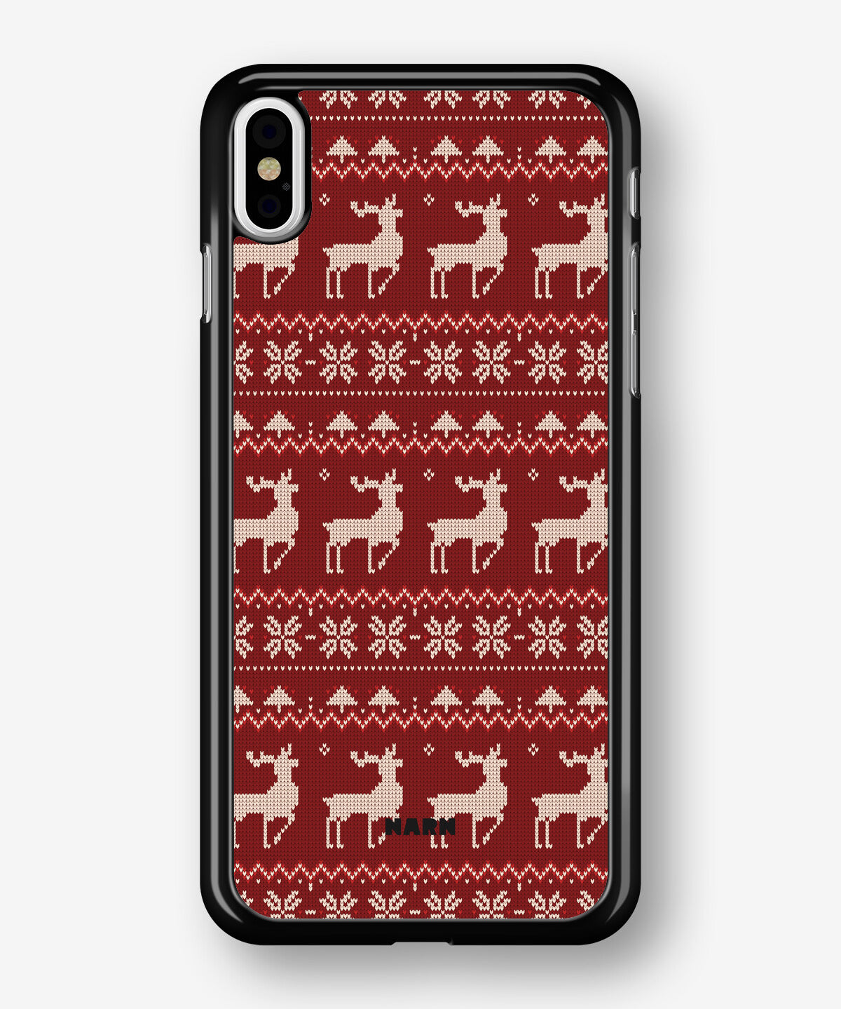iPhone Xs Max Hard Case – Reindeer Knit - View 1