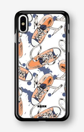 iPhone Xs Max Hard Case – Apricot Sneakers - View 1