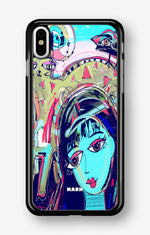 iPhone Xs Max Hard Case – Abstract Cat - View 1