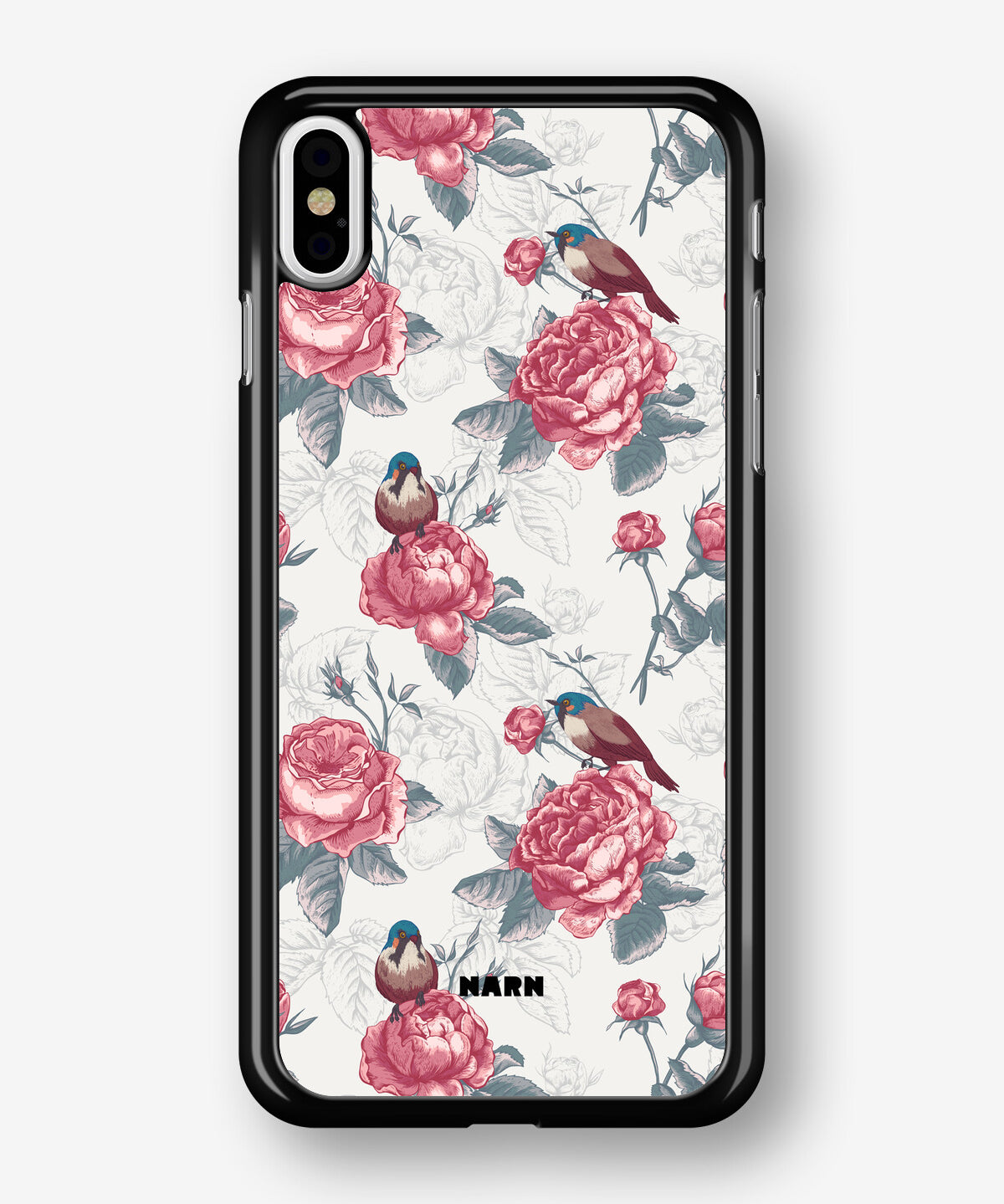 iPhone Xs Max Hard Case – Birds Among Roses - View 1