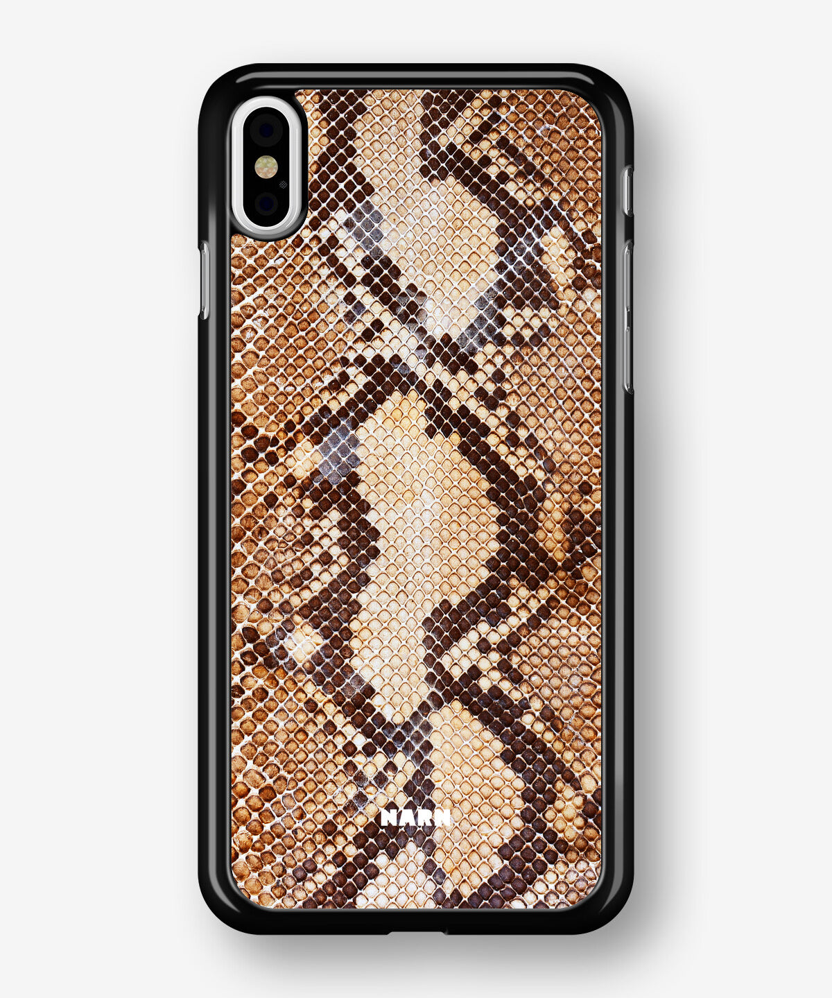 iPhone Xs Max Hard Case – Brown Snakeskin - View 1