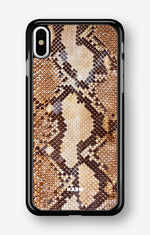 iPhone Xs Max Hard Case – Brown Snakeskin - View 1
