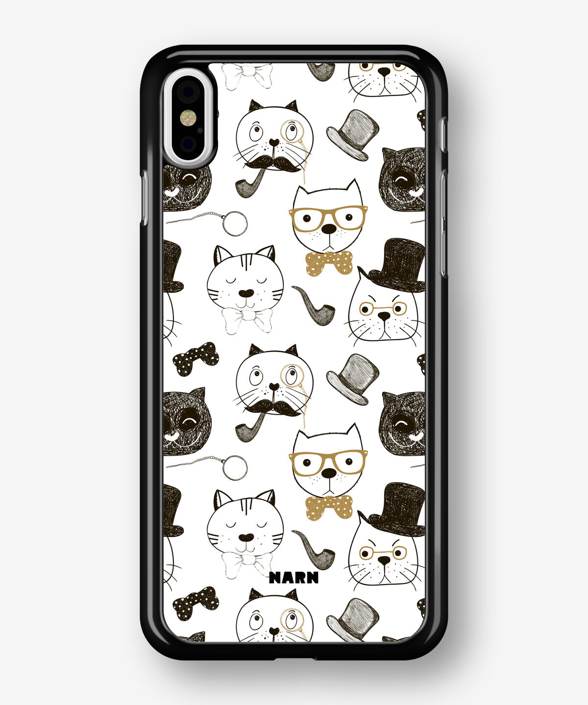 iPhone Xs Max Hard Case – Cartoon Cats - View 1