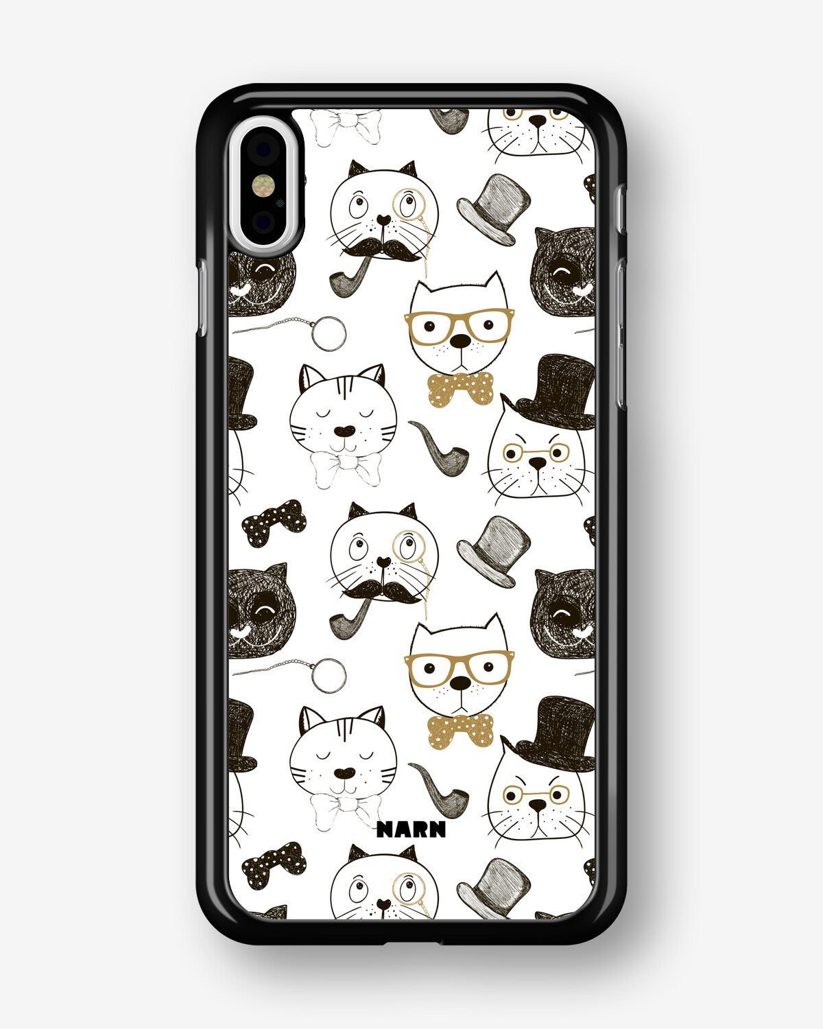 iPhone Xs Max Hard Case – Cartoon Cats - View 1