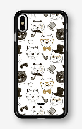 iPhone Xs Max Hard Case – Cartoon Cats - View 1