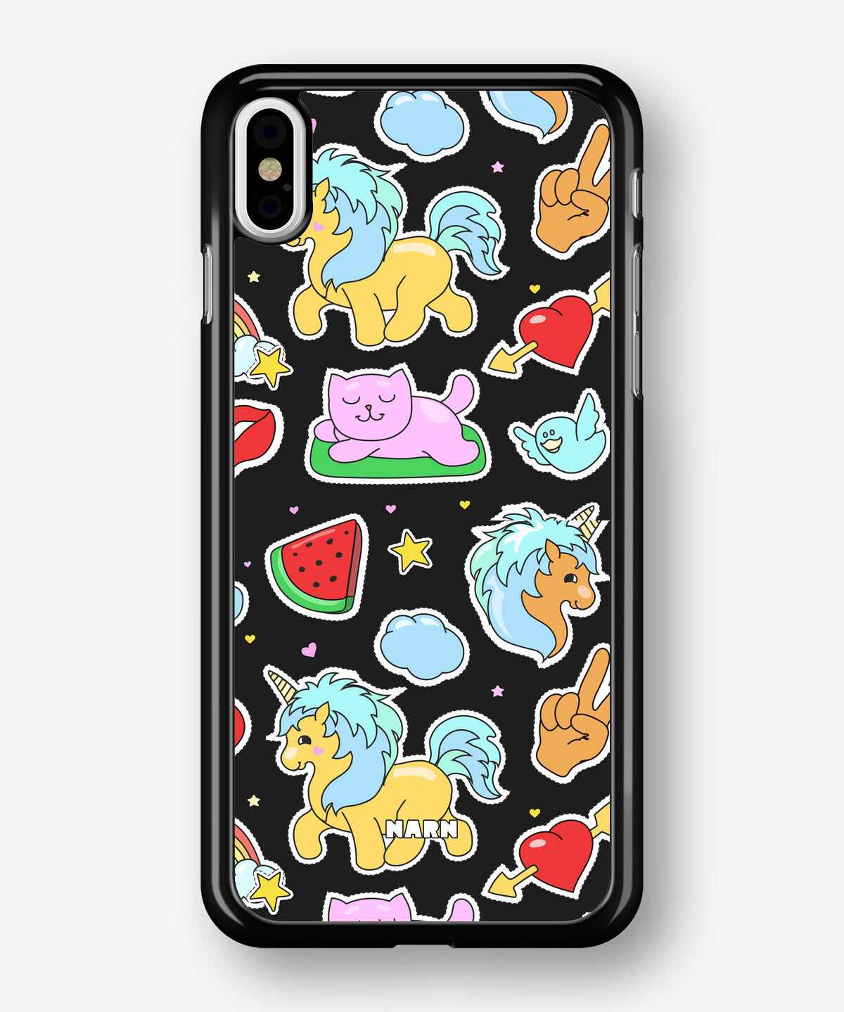 iPhone Xs Max Hard Case – Cute Stickers - View 1