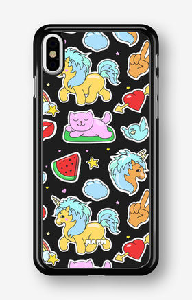 iPhone Xs Max Hard Case – Cute Stickers - View 1