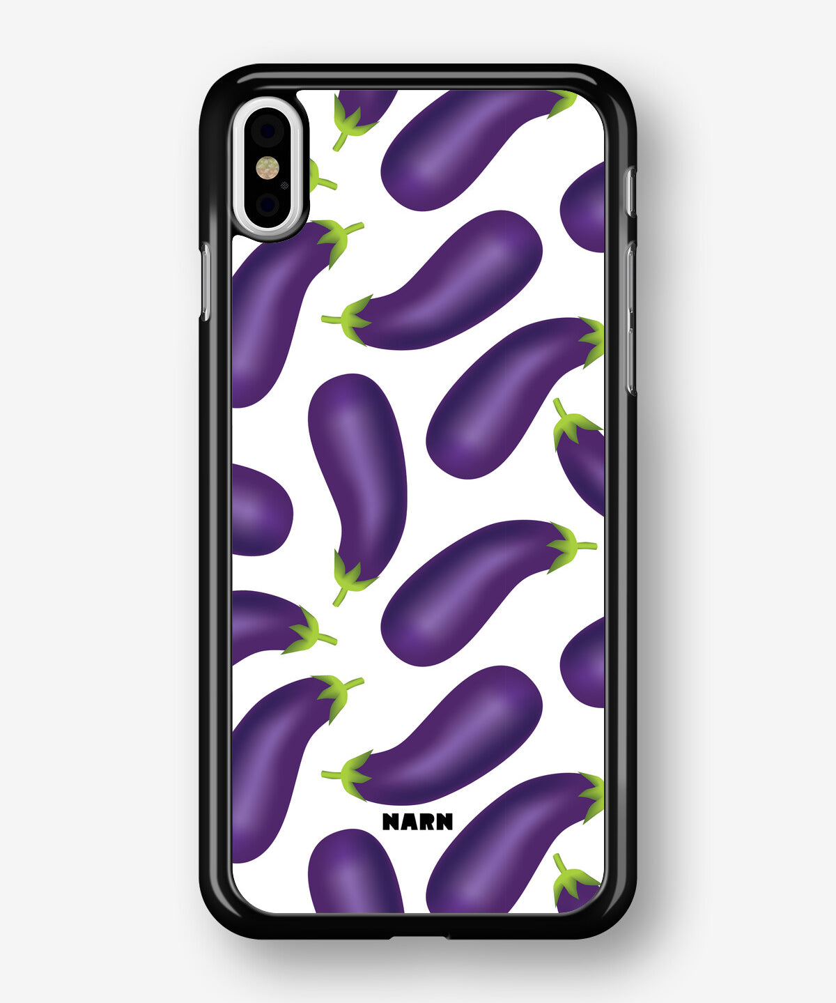 iPhone Xs Max Hard Case – Eggplant Pattern - View 1