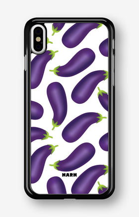 iPhone Xs Max Hard Case – Eggplant Pattern - View 1
