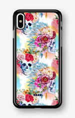 iPhone Xs Max Hard Case – Flowered Skulls - View 1