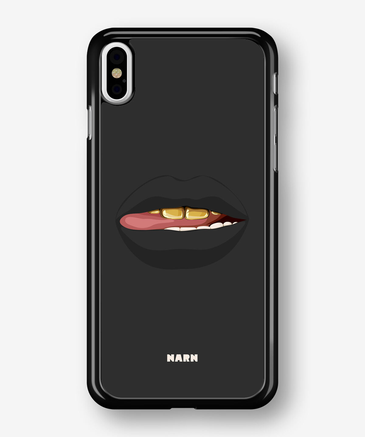iPhone Xs Max Hard Case – Golden Lips - View 1