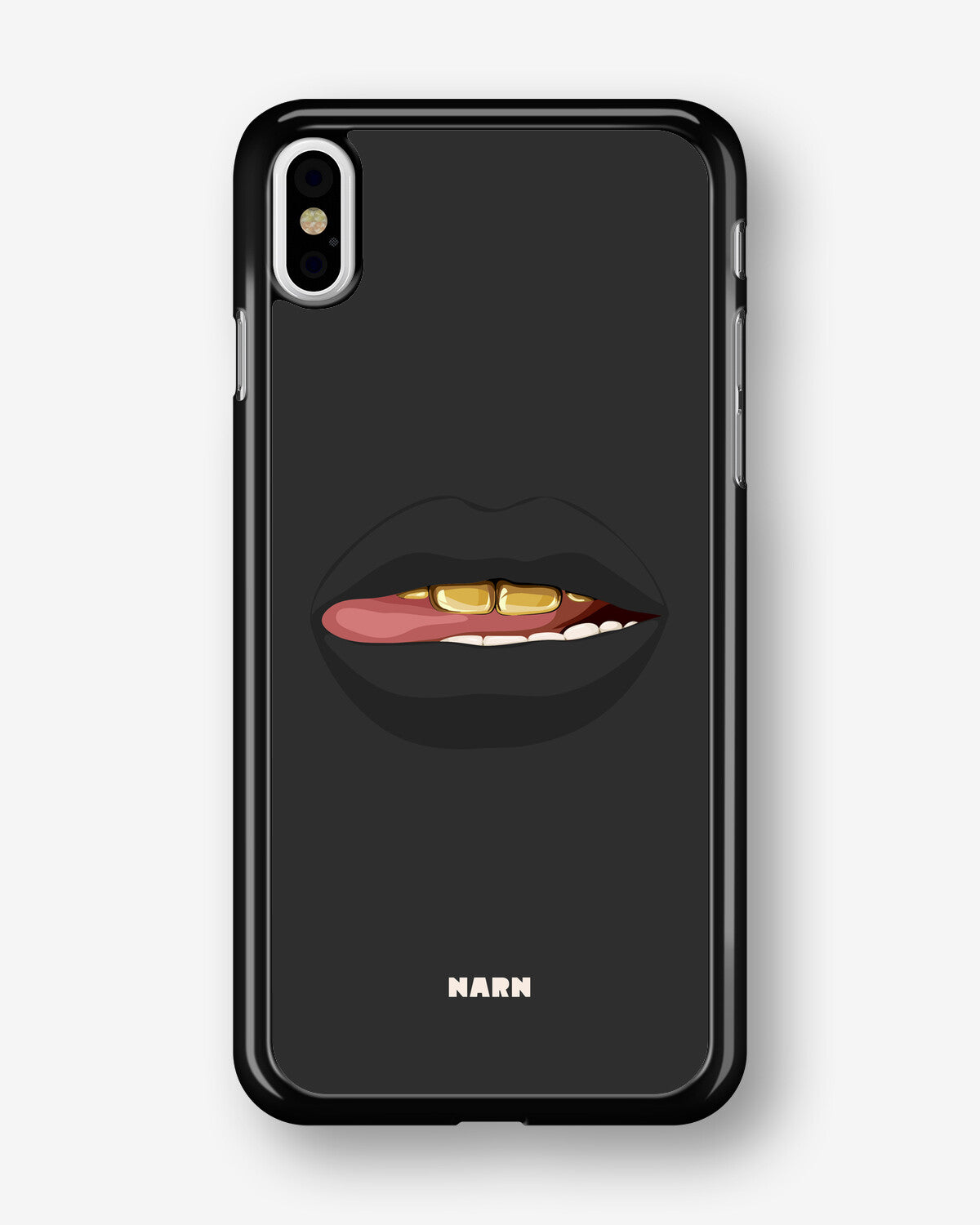 iPhone Xs Max Hard Case – Golden Lips - View 1