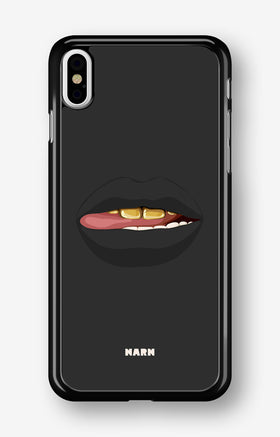 iPhone Xs Max Hard Case – Golden Lips - View 1