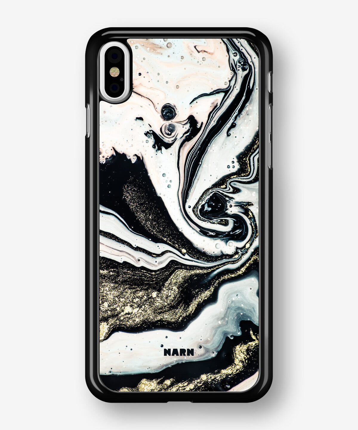 iPhone Xs Max Hard Case – Golden Swirl - View 1