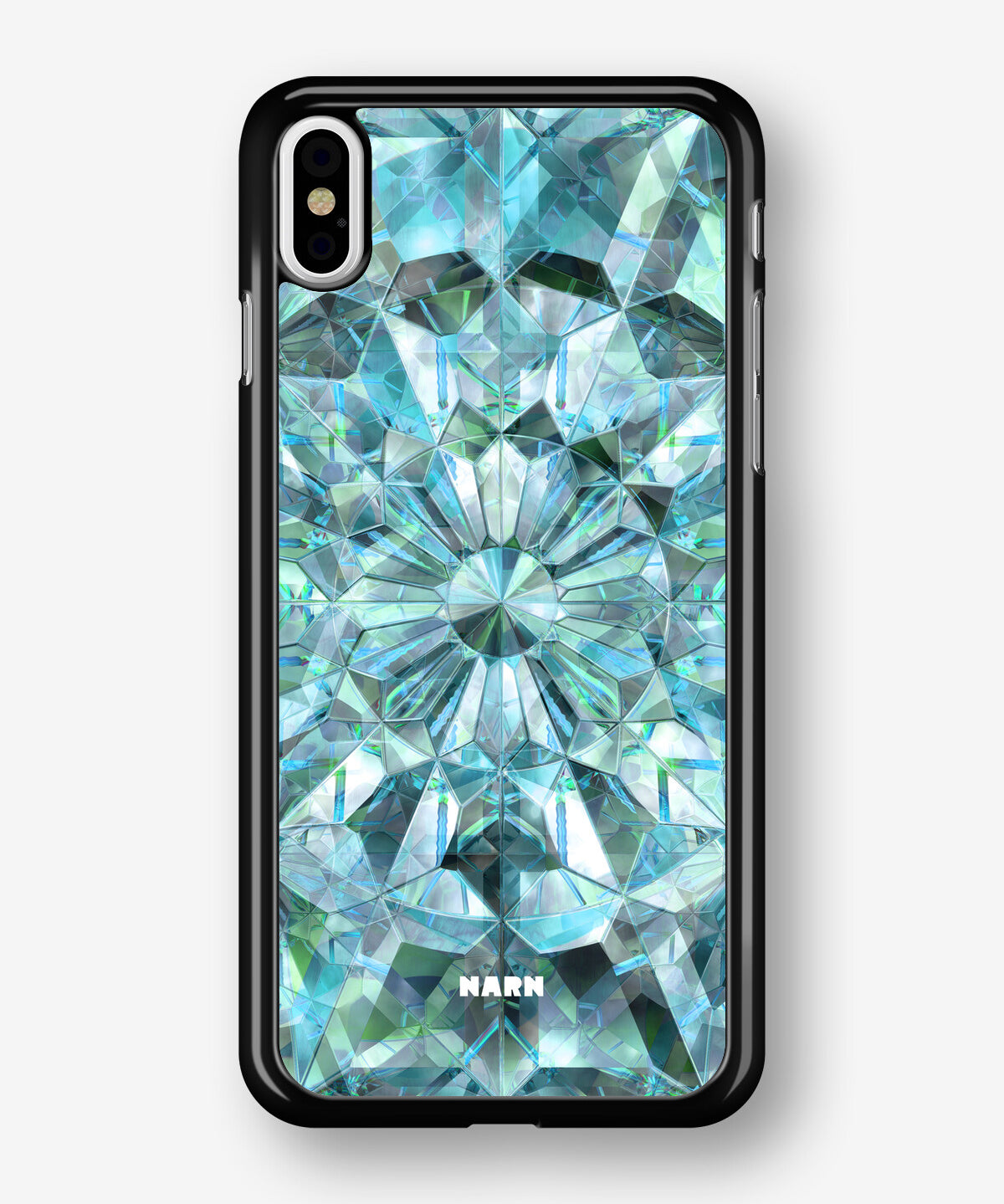 iPhone Xs Max Hard Case – Green Crystals - View 1