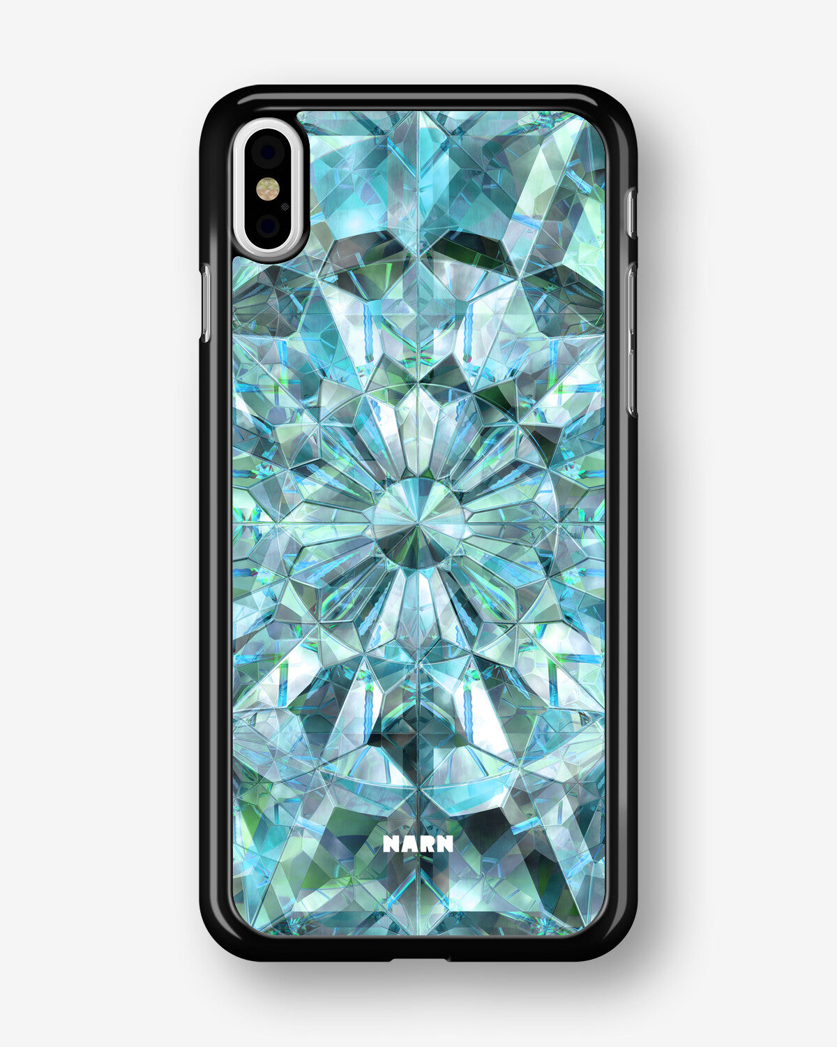 iPhone Xs Max Hard Case – Green Crystals - View 1