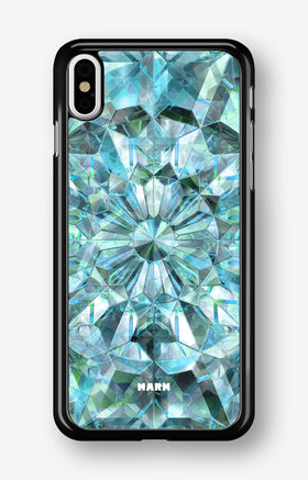 iPhone Xs Max Hard Case – Green Crystals - View 1