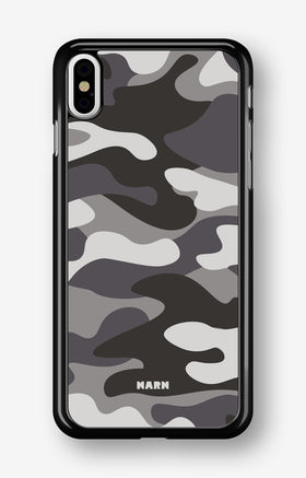 iPhone Xs Max Hard Case – Grey Camo - View 1