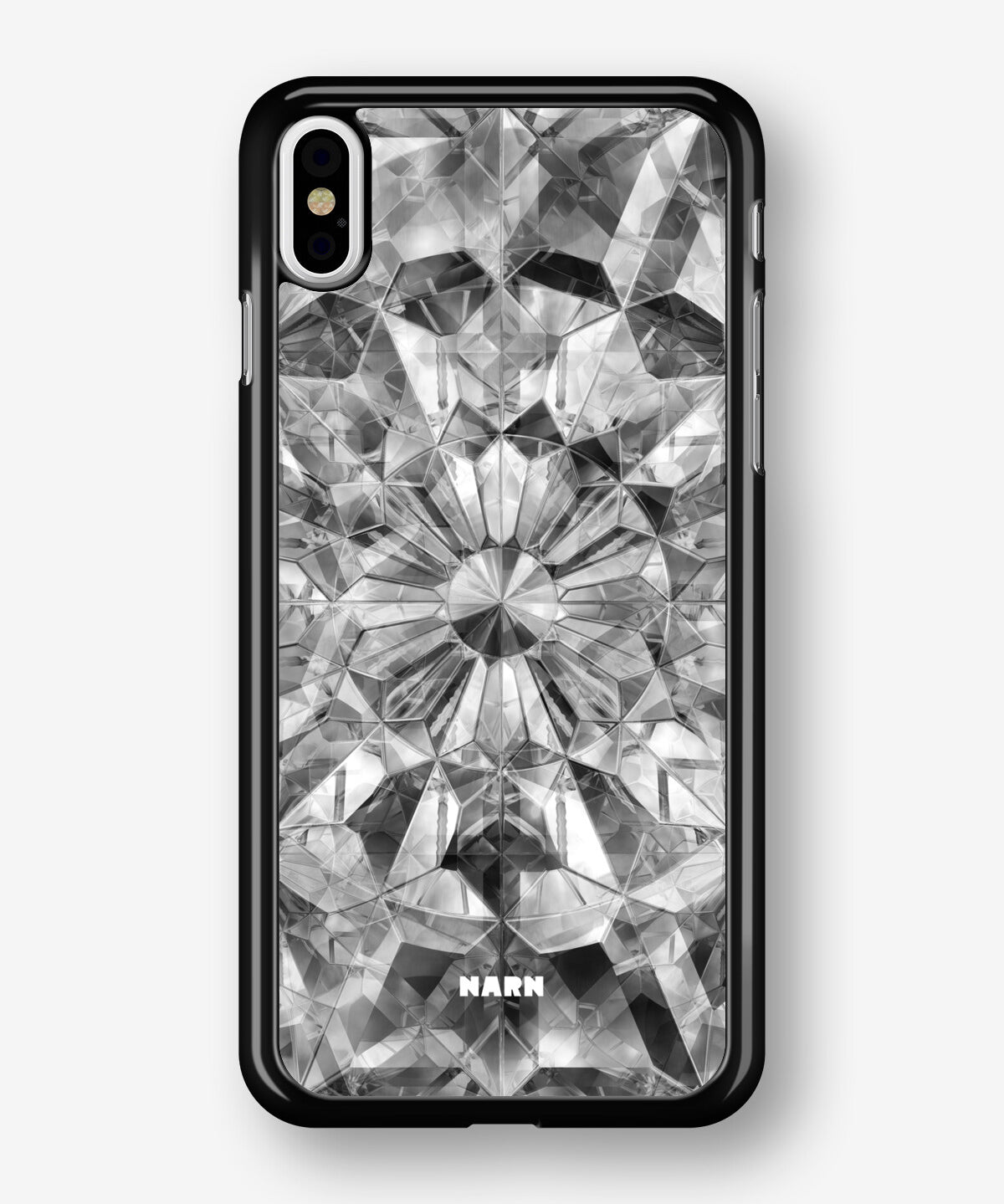 iPhone Xs Max Hard Case – Grey Crystals - View 1