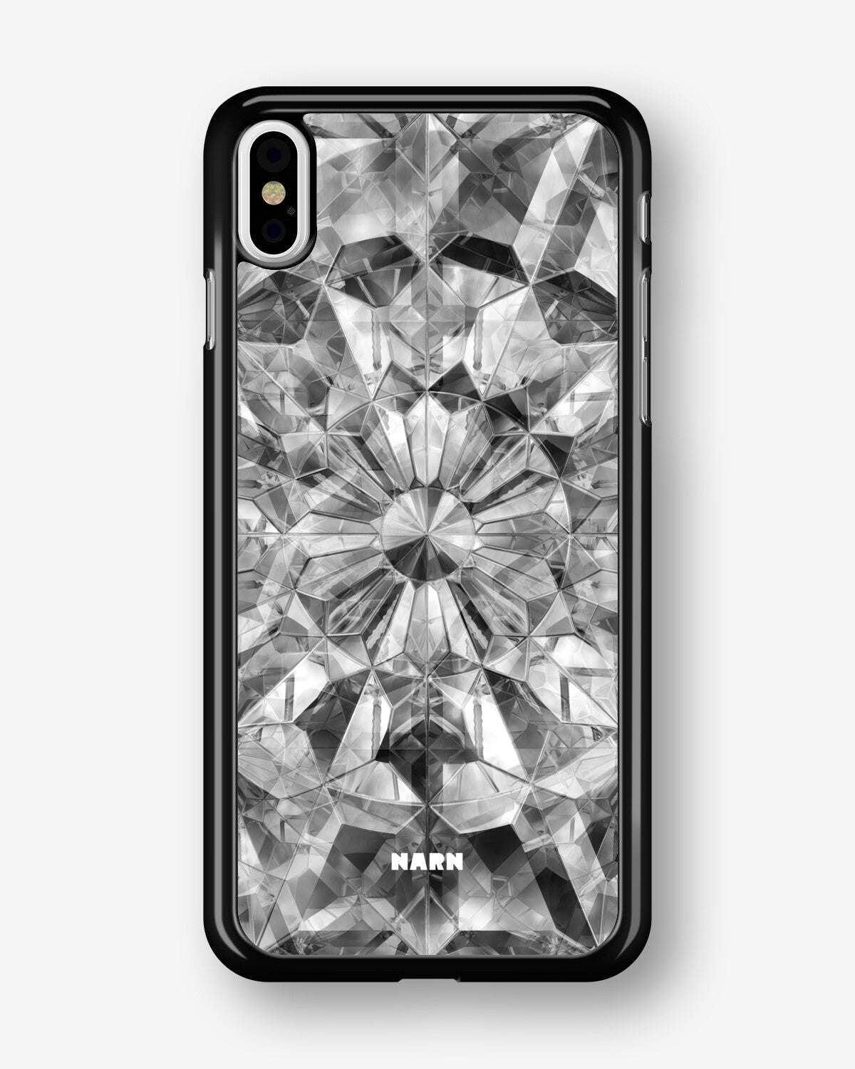 iPhone Xs Max Hard Case – Grey Crystals - View 1
