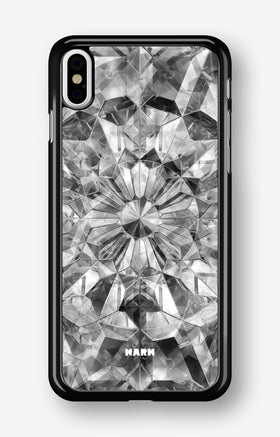 iPhone Xs Max Hard Case – Grey Crystals - View 1