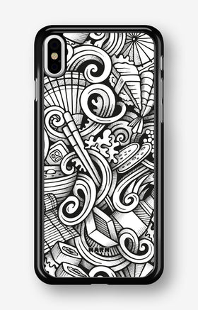 iPhone Xs Max Hard Case – Japanese Pattern - View 1