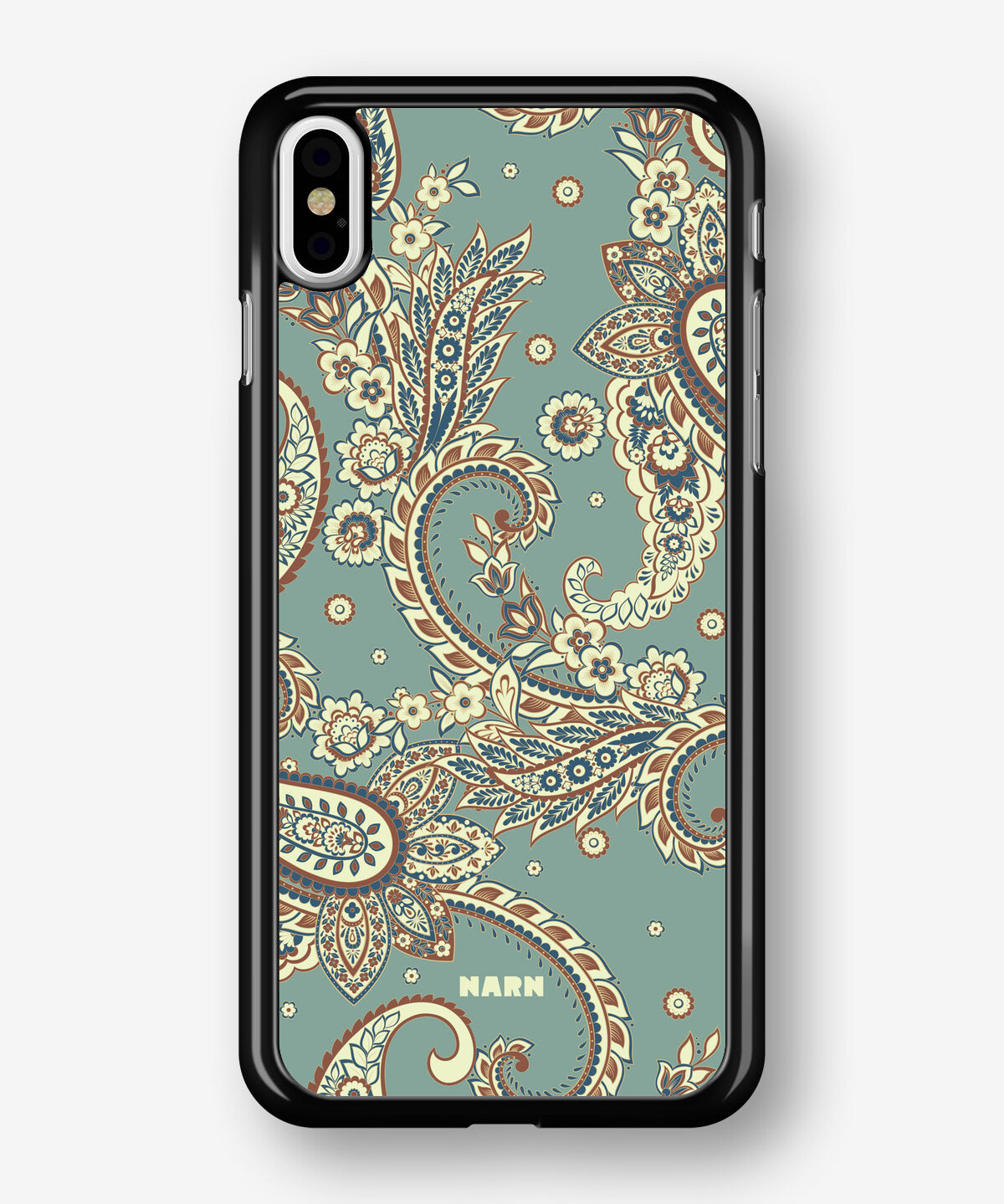 iPhone Xs Max Hard Case – Paisley Green - View 1