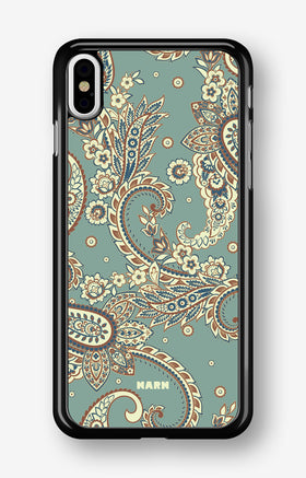 iPhone Xs Max Hard Case – Paisley Green - View 1