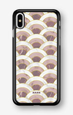 iPhone Xs Max Hard Case – Pink Marble Waves - View 1