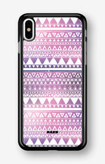 iPhone Xs Max Hard Case – Purple Aztec - View 1