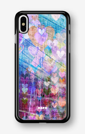 iPhone Xs Max Hard Case – Purple Hearts - View 1