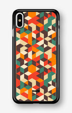 iPhone Xs Max Hard Case – Retro Geometric - View 1