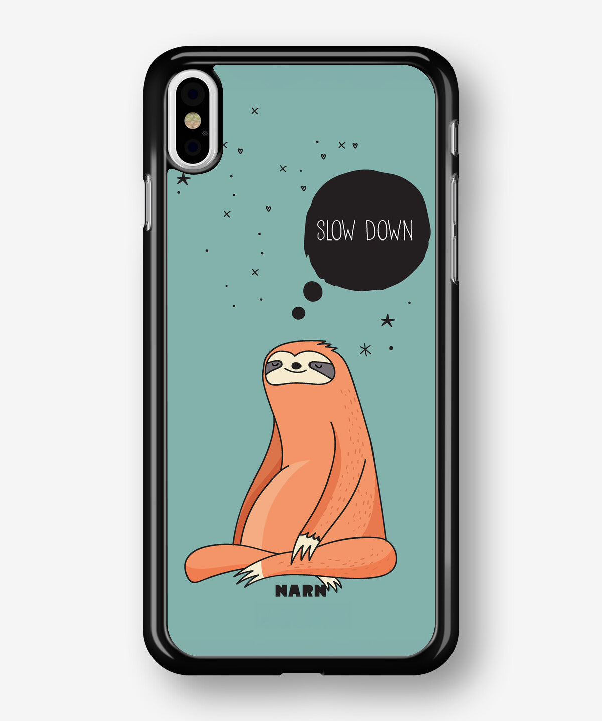 iPhone Xs Max Hard Case – Slow Down Sloth - View 1