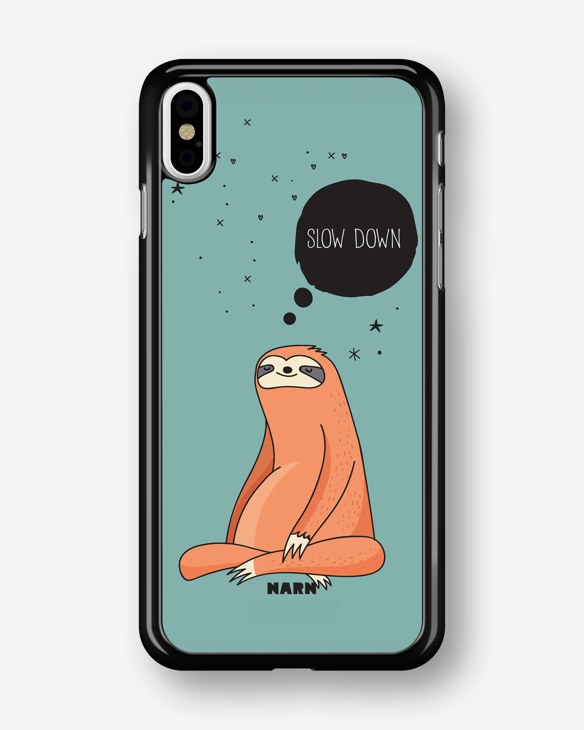 iPhone Xs Max Hard Case – Slow Down Sloth - View 1