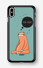 iPhone Xs Max Hard Case – Slow Down Sloth - View 1