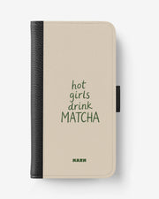 Motorola Moto G73 Wallet Case - Drink Matcha - View 1