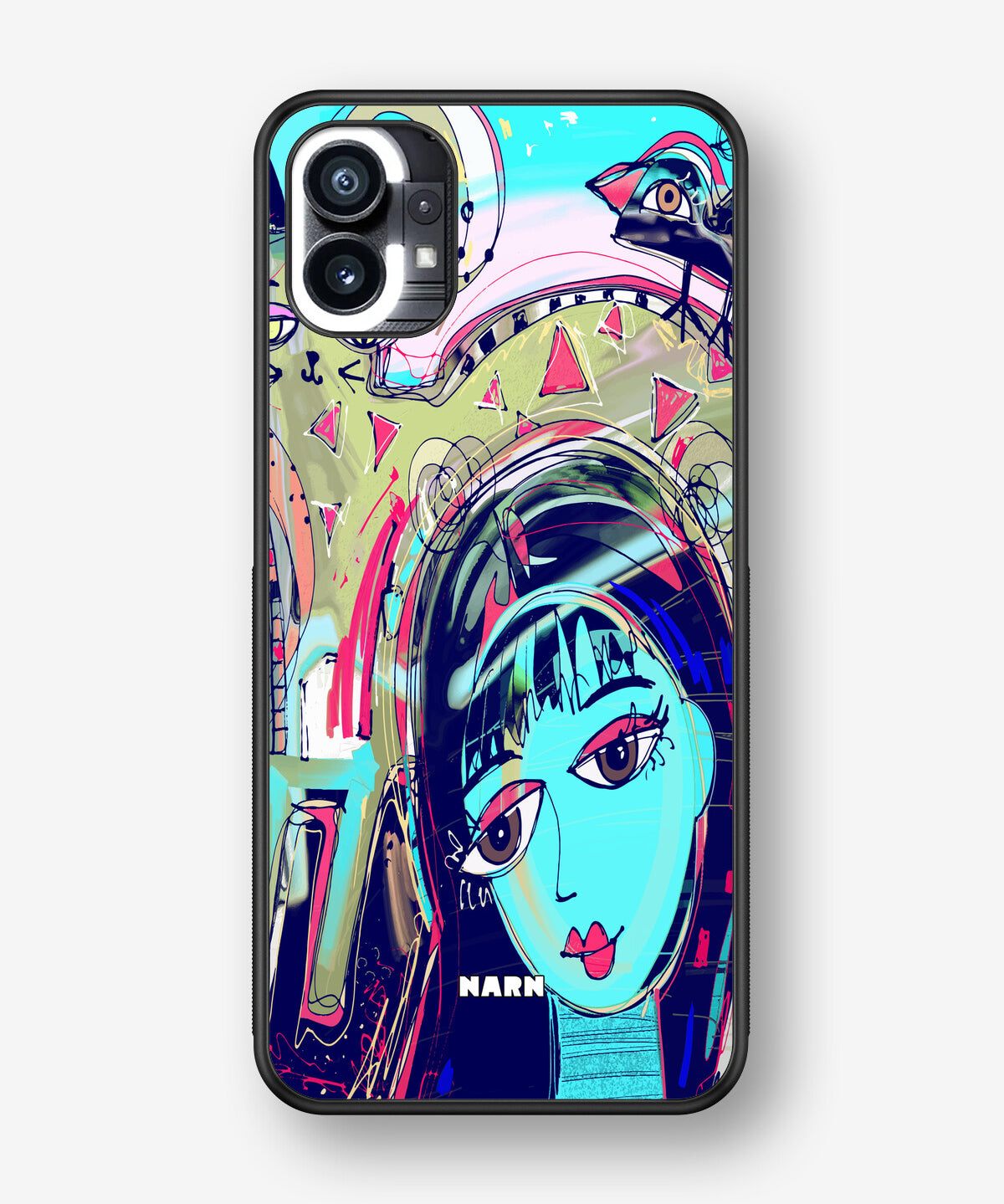 Nothing Phone (1) Hard Case – Abstract Cat - View 1