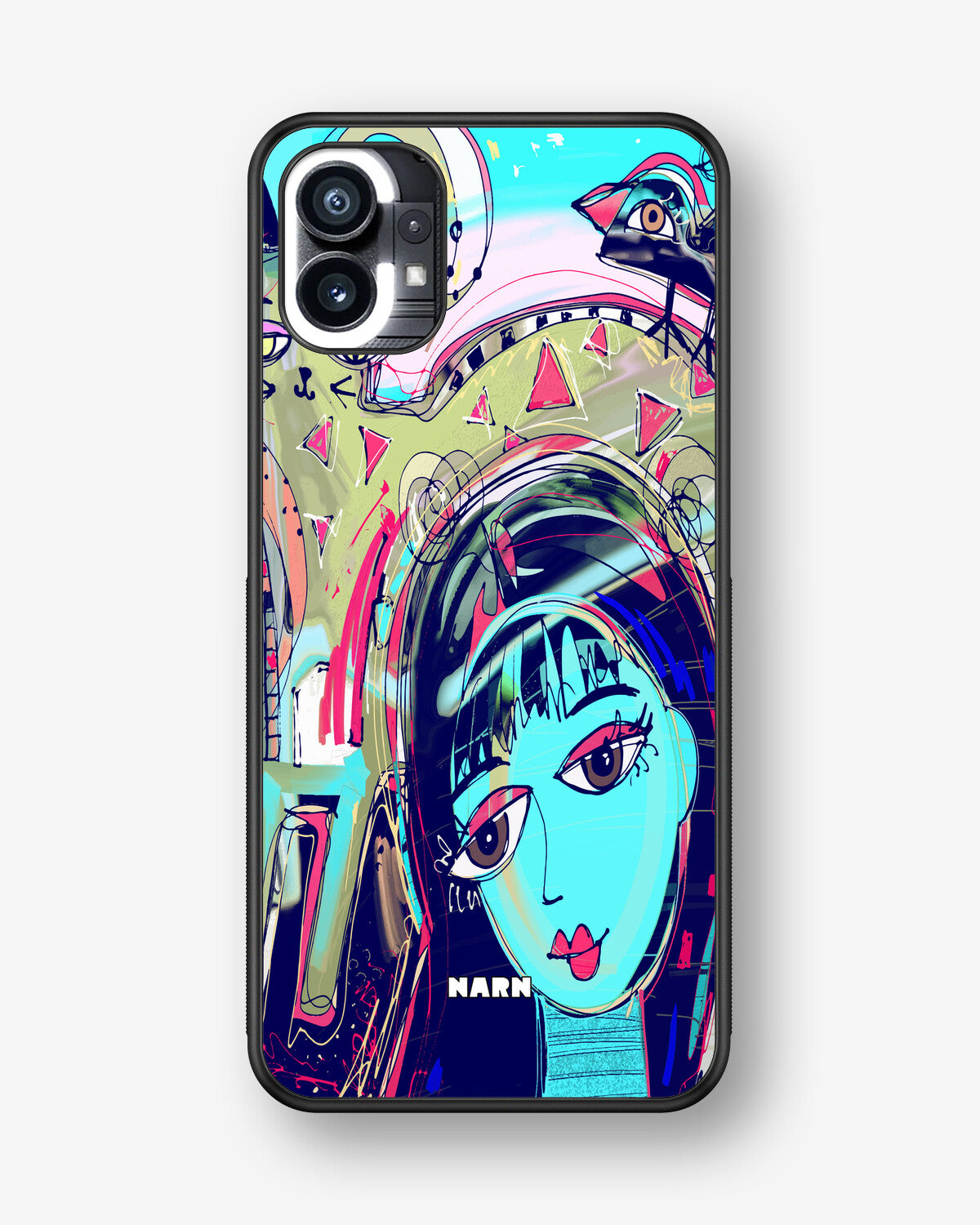 Nothing Phone (1) Hard Case – Abstract Cat - View 1